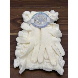 NY&Co Ivory Scarf and Glove set New NWT Ruffle Scarf New York & Company